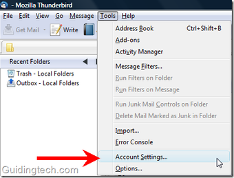configure consumer gmail in thunderbird for mac